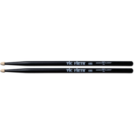 Vic Firth 3 Pair of American Classic 5B Drum Stick w/Black Finish & Free Pair of 5BT Terra - Drum Center Of Portsmouth