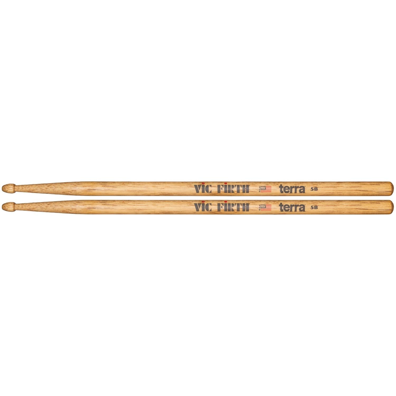 Vic Firth 3 Pair of American Classic 5B Drum Stick w/Black Finish & Free Pair of 5BT Terra - Drum Center Of Portsmouth