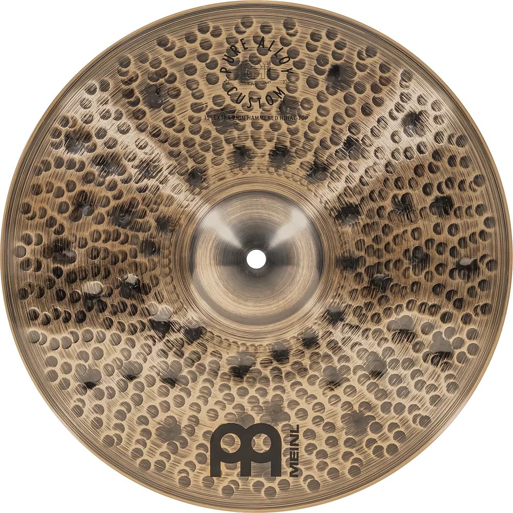 Meinl Pure Alloy Custom Extra Thin Hammered Hi Hat Cymbals 15"