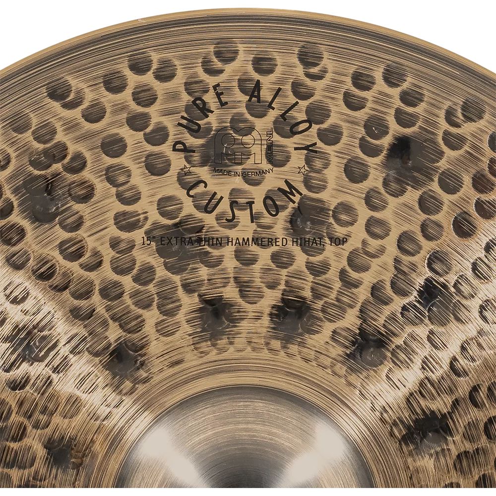 Meinl Pure Alloy Custom Extra Thin Hammered Hi Hat Cymbals 15"