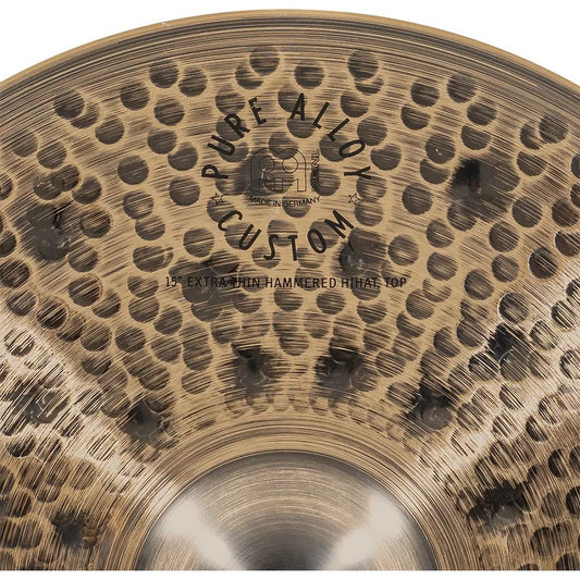 Meinl Pure Alloy Custom Extra Thin Hammered Hi Hat Cymbals 15"