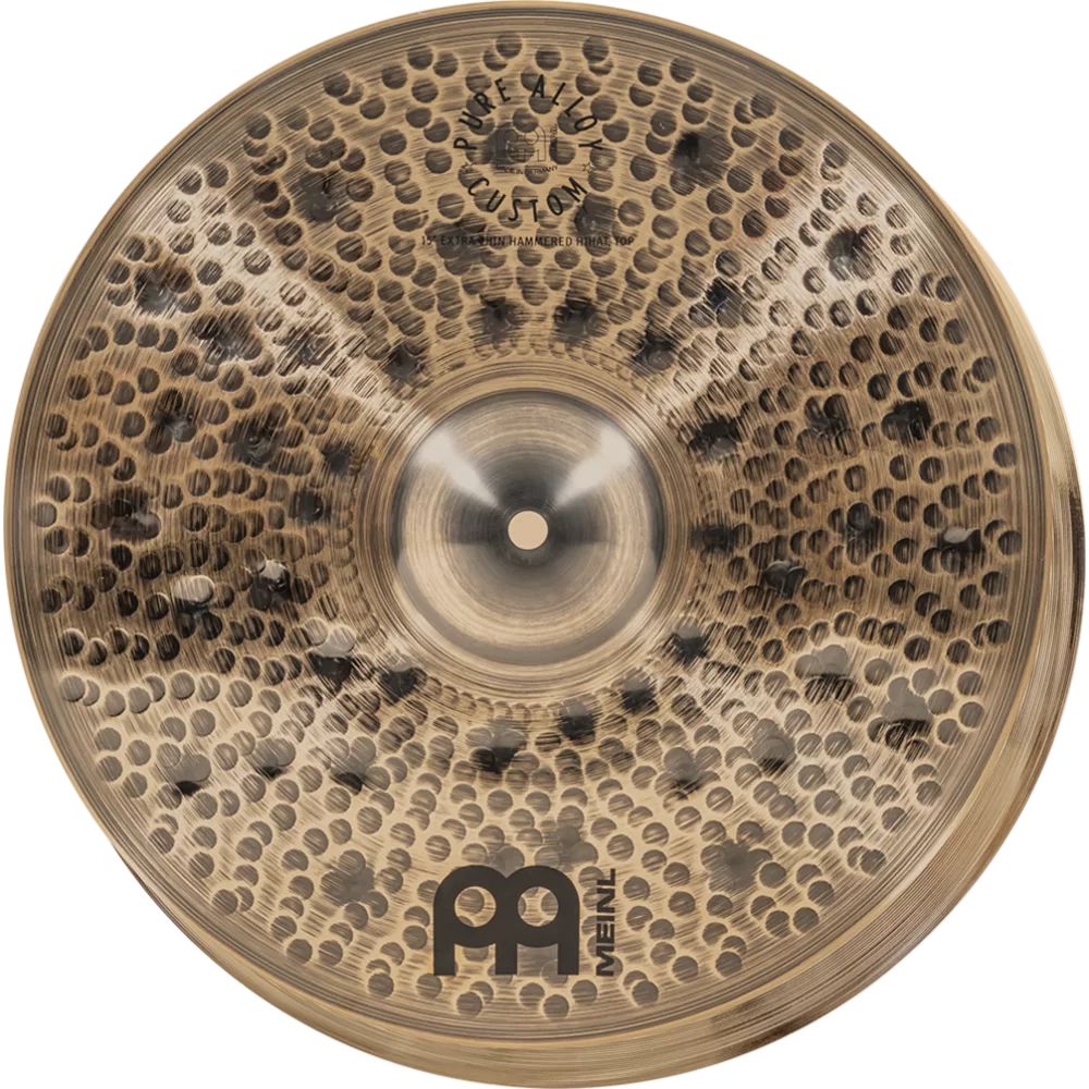 Meinl Pure Alloy Custom Extra Thin Hammered Hi Hat Cymbals 15