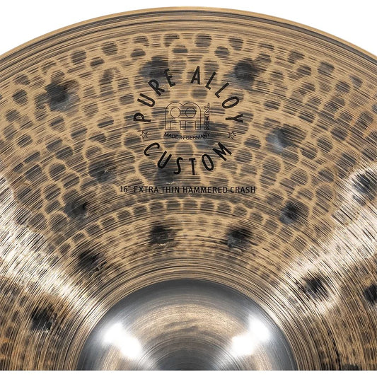 Meinl Pure Alloy Custom Extra Thin Hammered Crash Cymbal 16"