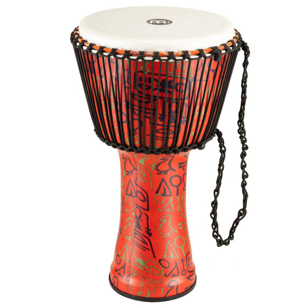 Meinl Rope Tuned Travel Djembe, 14, Pharaoh's Script, Synthetic Head - Drum Center Of Portsmouth