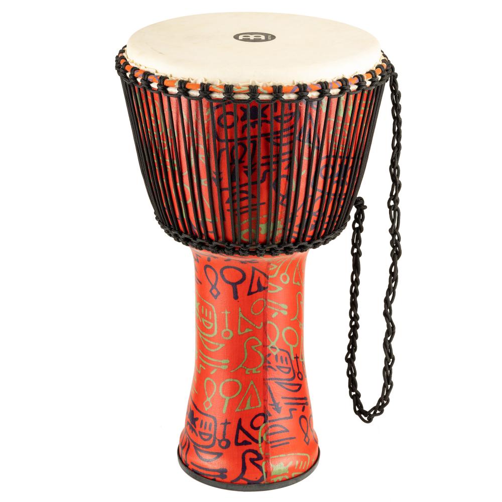Meinl Rope Tuned Travel Djembe, 14, Pharaoh's Script, Goat Head - Drum Center Of Portsmouth