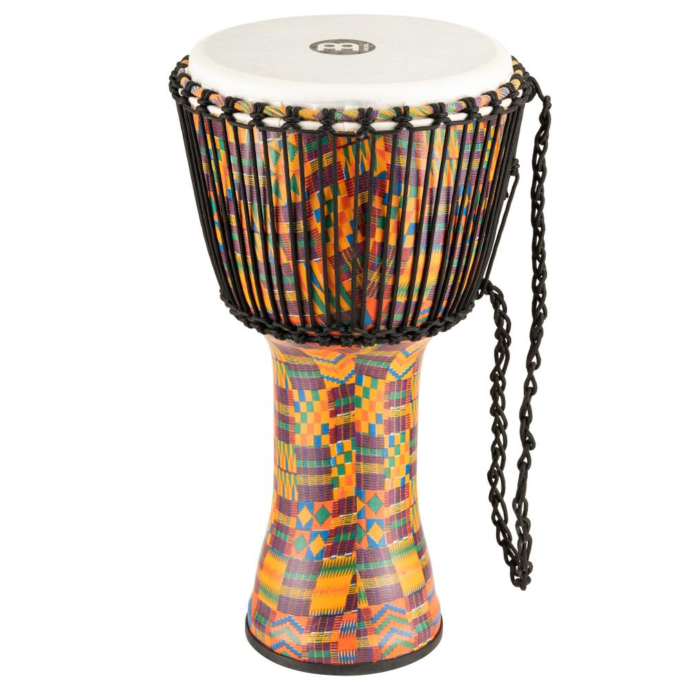 Meinl Rope Tuned Travel Djembe, 12, Kenyan Quilt, Synthetic Head - Drum Center Of Portsmouth