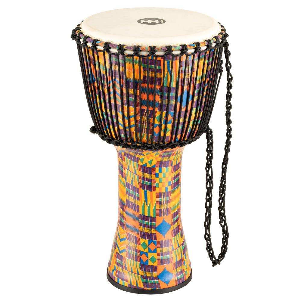 Meinl Rope Tuned Travel Djembe, 12, Kenyan Quilt, Goat Head - Drum Center Of Portsmouth