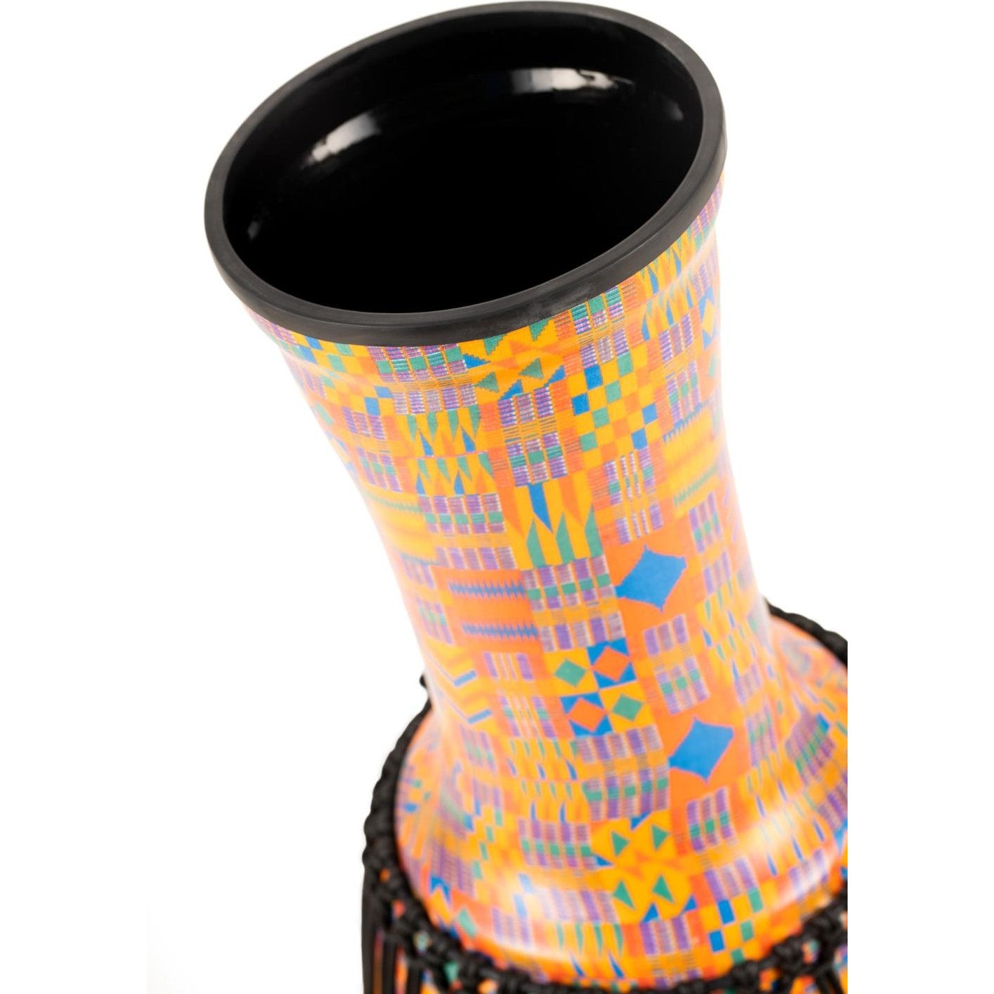 Meinl Rope Tuned Travel Djembe, 14, Kenyan Quilt, Synthetic Head - Drum Center Of Portsmouth