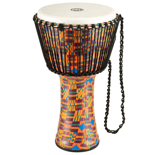 Meinl Rope Tuned Travel Djembe, 14, Kenyan Quilt, Synthetic Head - Drum Center Of Portsmouth