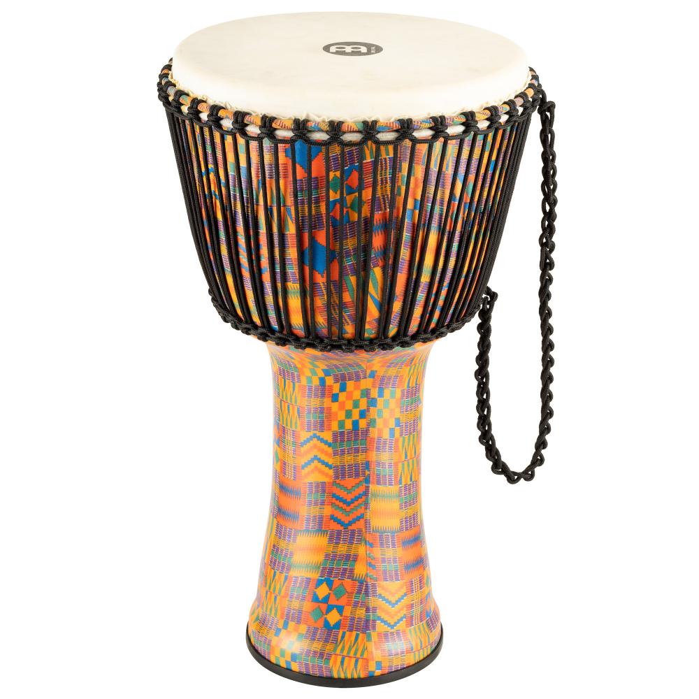 [SO] Meinl Rope Tuned Travel Djembe, 14, Kenyan Quilt, Goat Head - Drum Center Of Portsmouth
