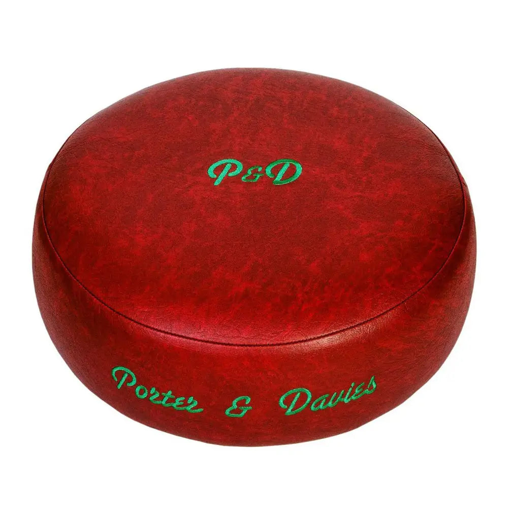 Porter & Davies Seat Top Only Round Antique Red Vinyl - Drum Center Of Portsmouth