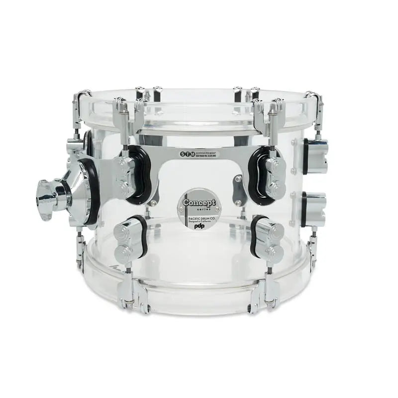 PDP Concept Acrylic Clear Mounted Tom 10x7 - Drum Center Of Portsmouth