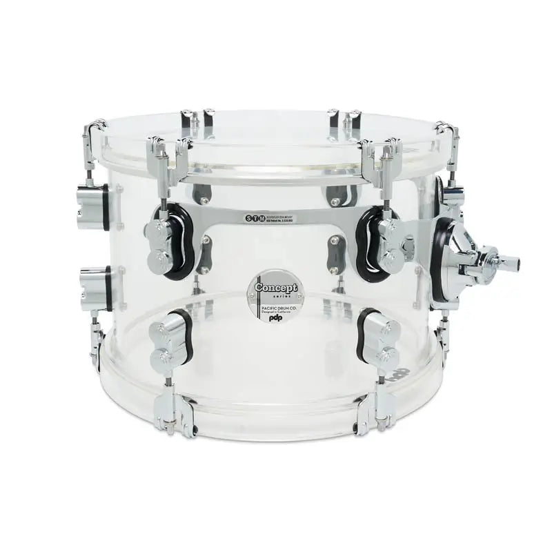 PDP Concept Acrylic Clear Mounted Tom 12x8 - Drum Center Of Portsmouth