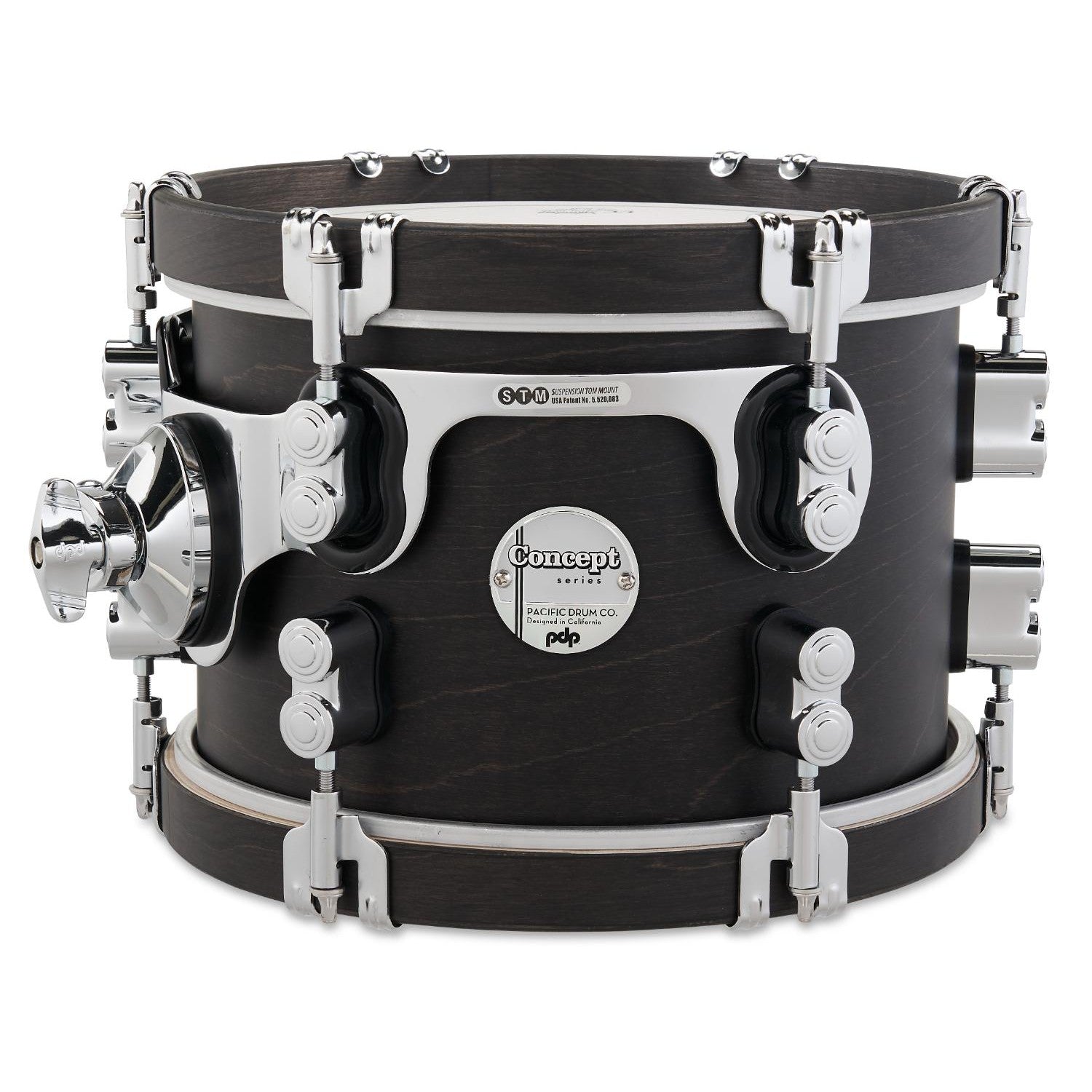 PDP Concept Classic Tom 10x7 Ebony w/Ebony Hoops, STM Mount - Drum Center Of Portsmouth