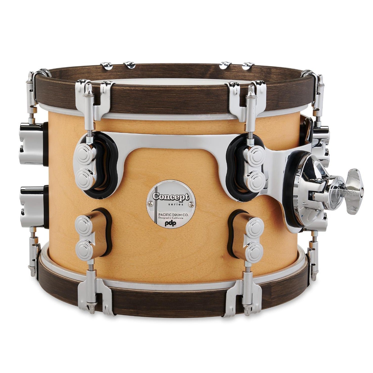 PDP Concept Classic Tom 10x7 Natural w/Walnut Hoops, STM Mount - Drum Center Of Portsmouth