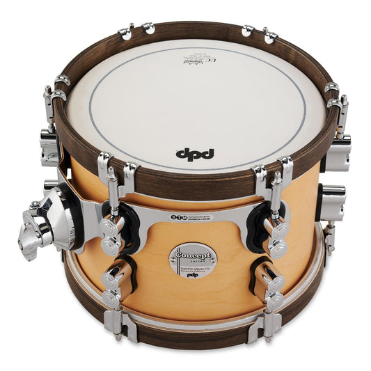 PDP Concept Classic Tom 10x7 Natural w/Walnut Hoops, STM Mount - Drum Center Of Portsmouth
