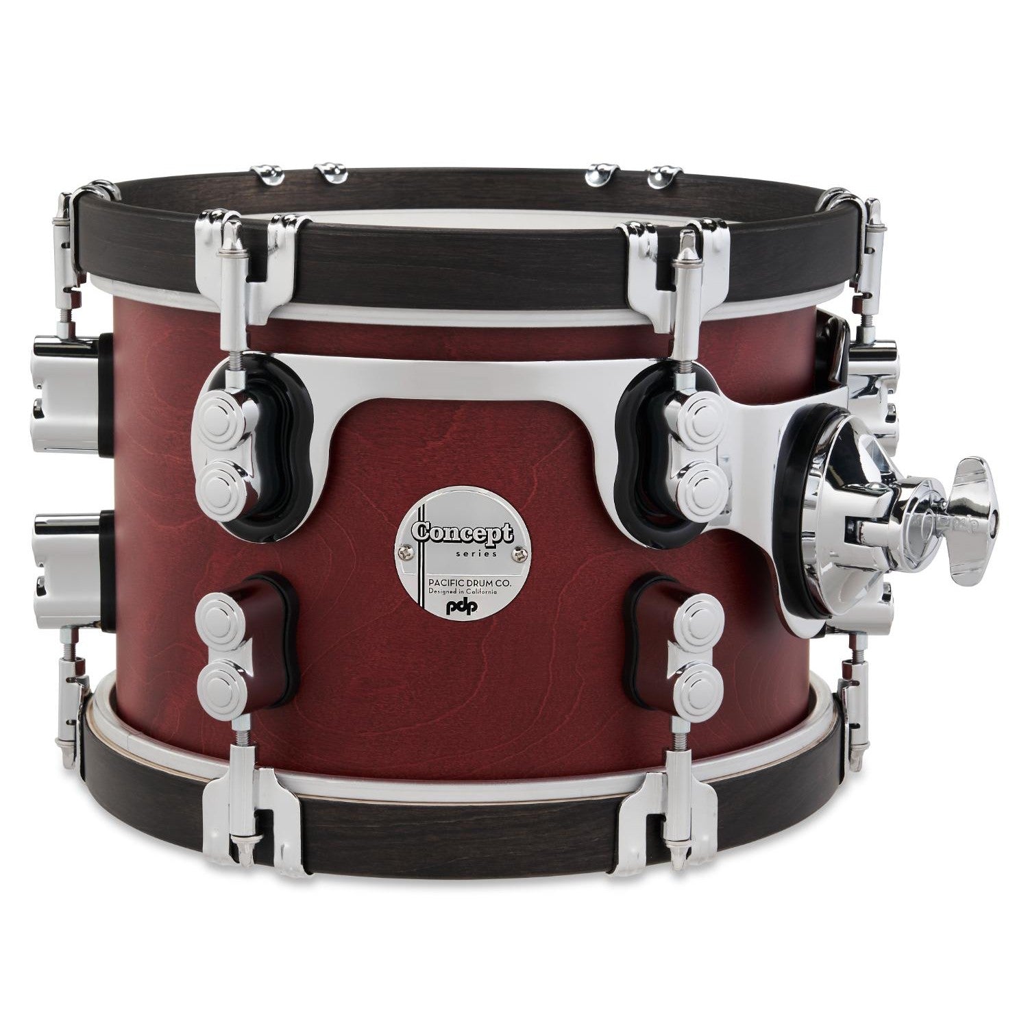 PDP Concept Classic Tom 10x7 Oxblood w/Ebony Hoops, STM Mount - Drum Center Of Portsmouth