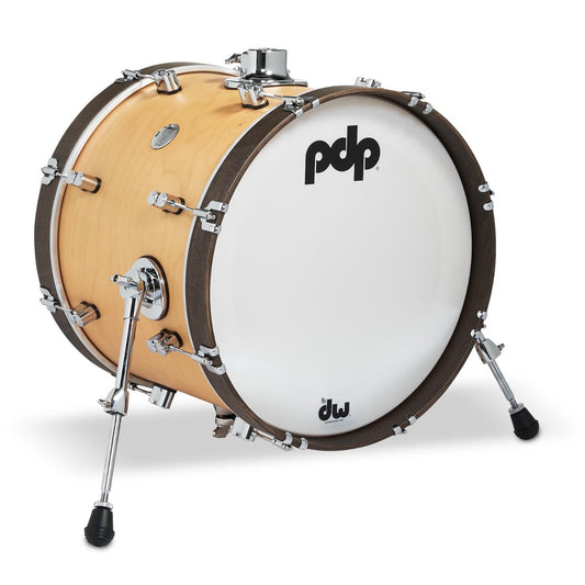 PDP Concept Classic Bass Drum 18x14 Natural w/Walnut Hoops - Drum Center Of Portsmouth