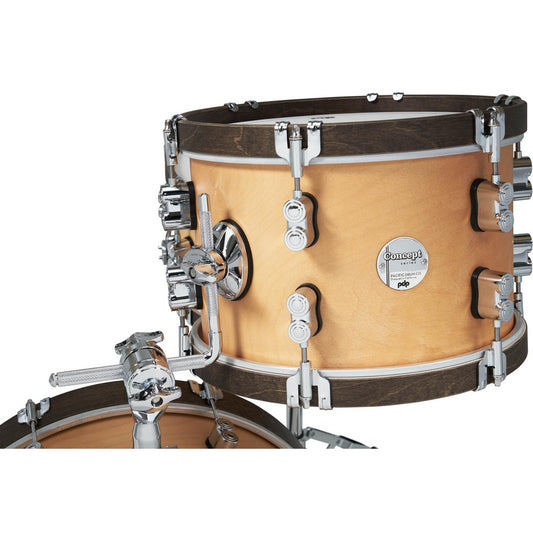 PDP Concept Classic 3pc Drum Set w/18BD Natural/Walnut Hoops - Drum Center Of Portsmouth