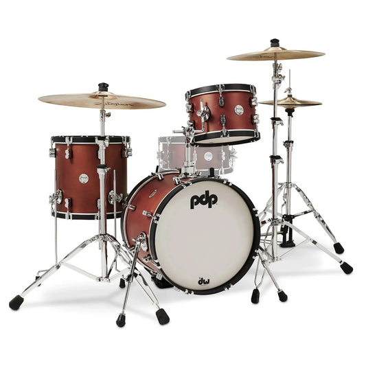 PDP Concept Classic 3pc Drum Set Oxblood/Ebony Hoops 18/12/14 - Drum Center Of Portsmouth