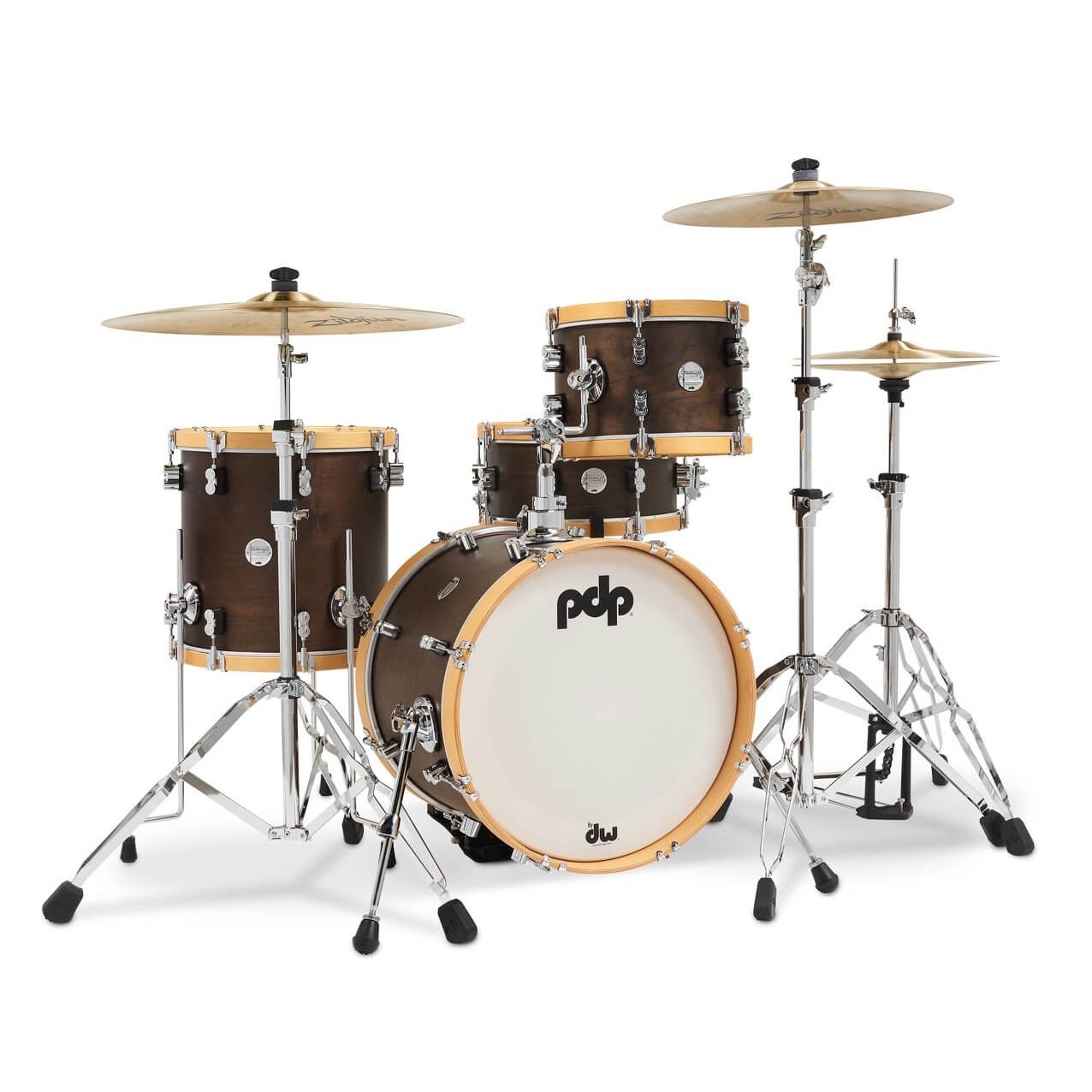 PDP Concept Classic 3pc Drum Set Walnut/Natural Hoops - Drum Center Of Portsmouth