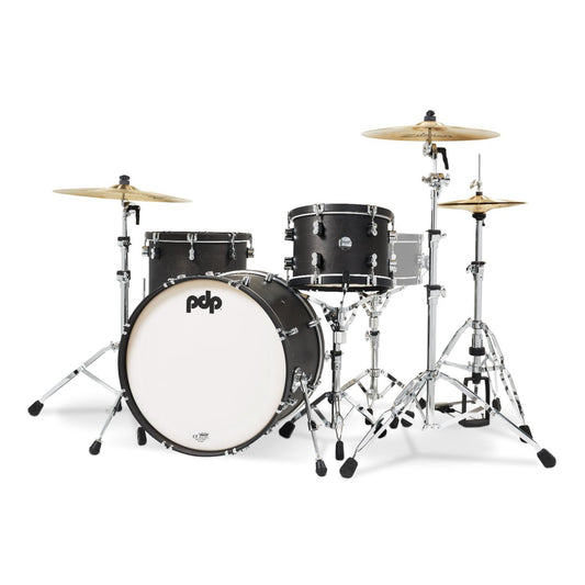 PDP Concept Classic 3pc Drum Set w/22BD Ebony/Ebony Hoops - Drum Center Of Portsmouth