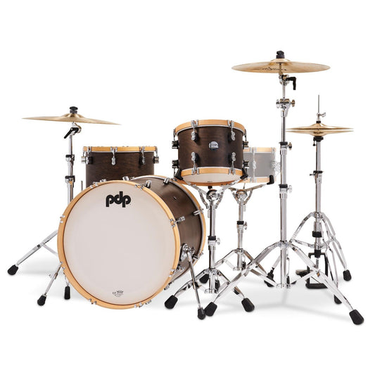 PDP Concept Classic 3pc Drum Set w/22BD Walnut/Natural Hoops - Drum Center Of Portsmouth