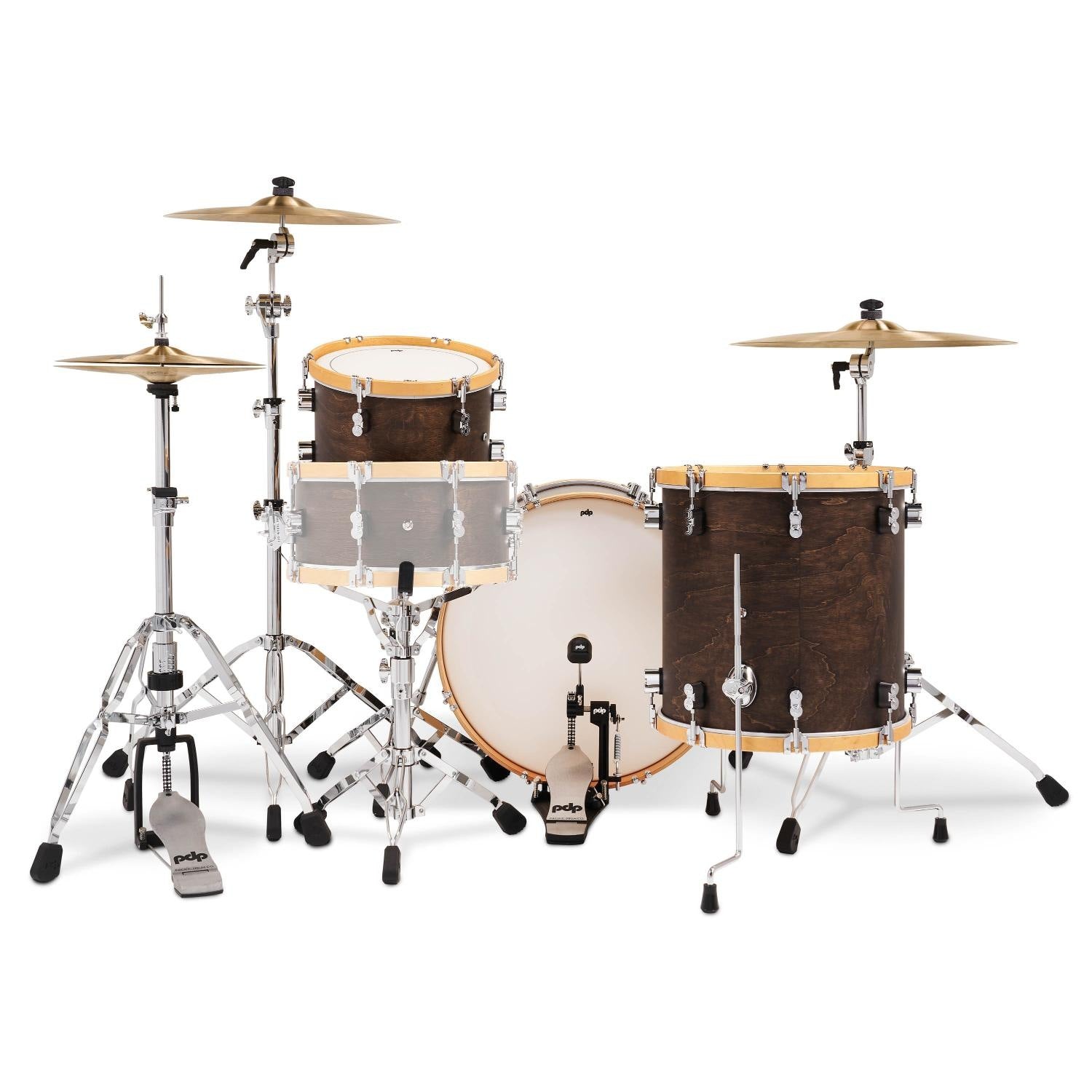 PDP Concept Classic 3pc Drum Set w/22BD Walnut/Natural Hoops