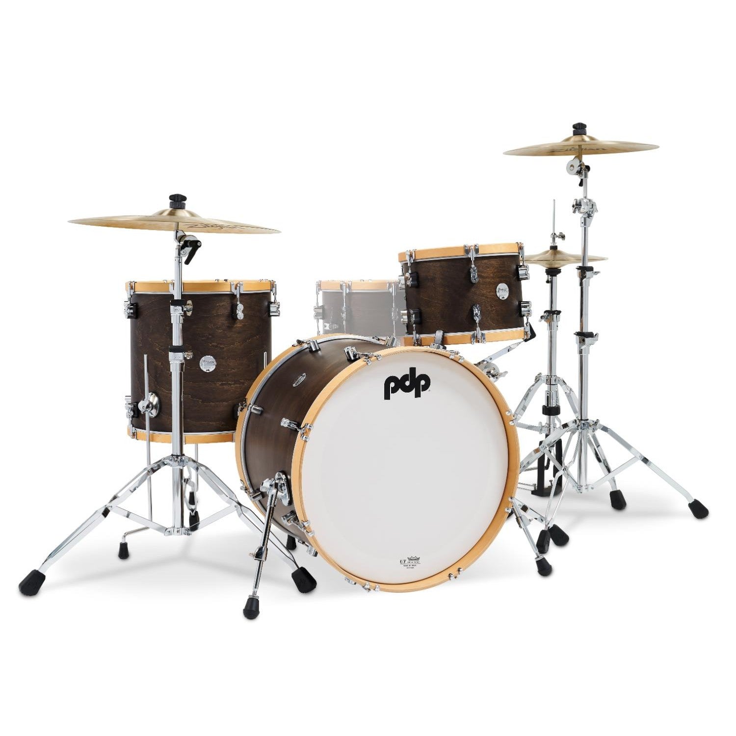PDP Concept Classic 3pc Drum Set w/22BD Walnut/Natural Hoops - Drum Center Of Portsmouth