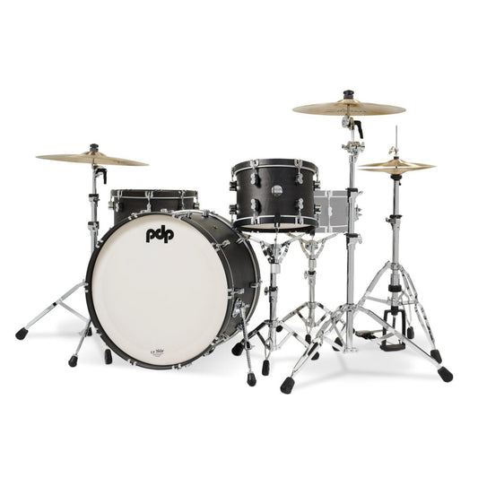 PDP Concept Classic 3pc Drum Set w/24BD Ebony/Ebony Hoops - Drum Center Of Portsmouth