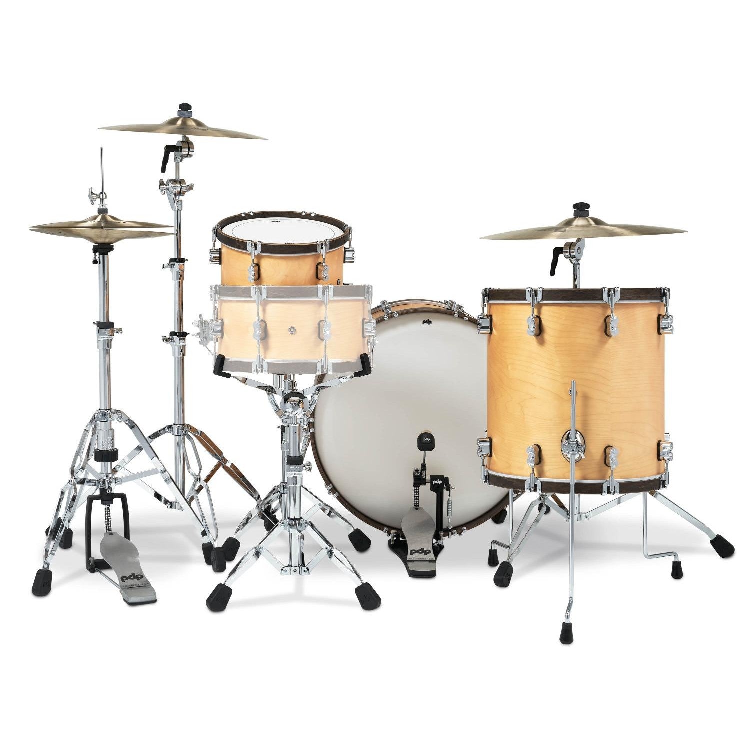 PDP Concept Classic 3pc Drum Set w/24BD Natural/Walnut Hoops - Drum Center Of Portsmouth