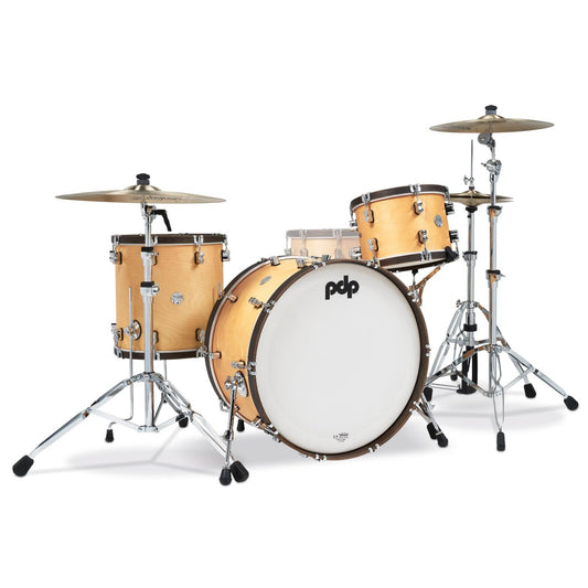 PDP Concept Classic 3pc Drum Set w/24BD Natural/Walnut Hoops - Drum Center Of Portsmouth