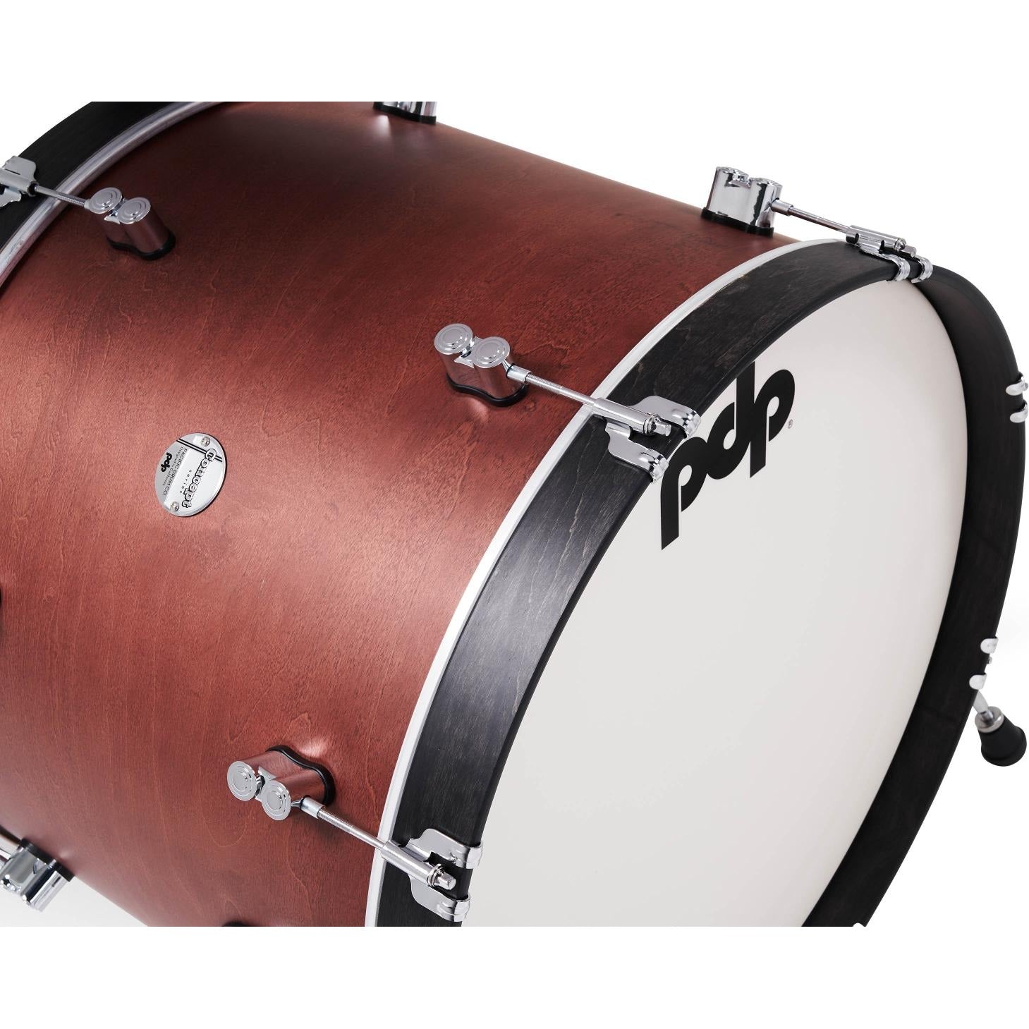 PDP Concept Classic 3pc Drum Set w/26BD Oxblood/Ebony Hoops - Drum Center Of Portsmouth