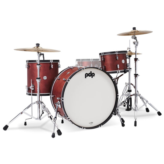 PDP Concept Classic 3pc Drum Set w/26BD Oxblood/Ebony Hoops - Drum Center Of Portsmouth