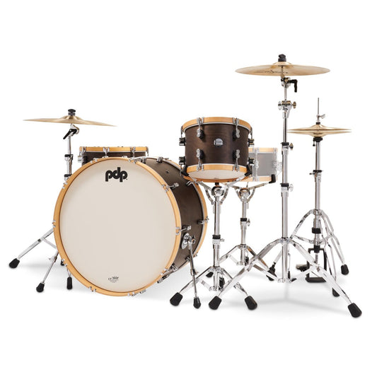 PDP Concept Classic 3pc Drum Set w/26BD Walnut/Natural Hoops - Drum Center Of Portsmouth