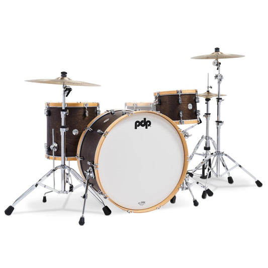 PDP Concept Classic 3pc Drum Set w/26BD Walnut/Natural Hoops - Drum Center Of Portsmouth
