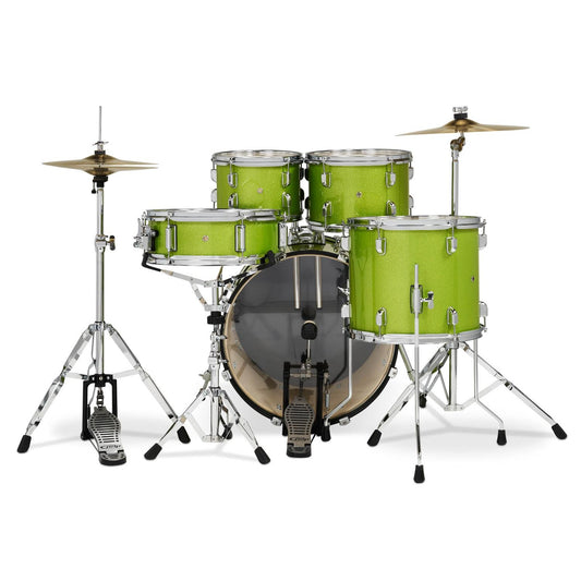 PDP Centerstage 5pc Complete Drum Set Electric Green Sparkle w/Hw & Cymbals - Drum Center Of Portsmouth