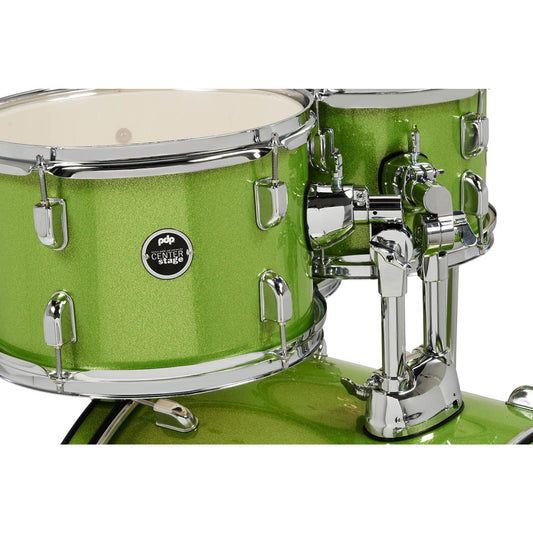 PDP Centerstage 5pc Complete Drum Set Electric Green Sparkle w/Hw & Cymbals - Drum Center Of Portsmouth