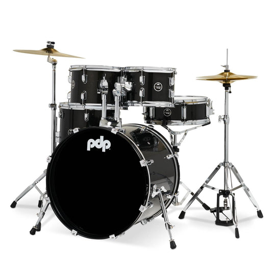 PDP Centerstage 5pc Complete Drum Set Iridescent Black Sparkle w/Hw & Cymbals - Drum Center Of Portsmouth