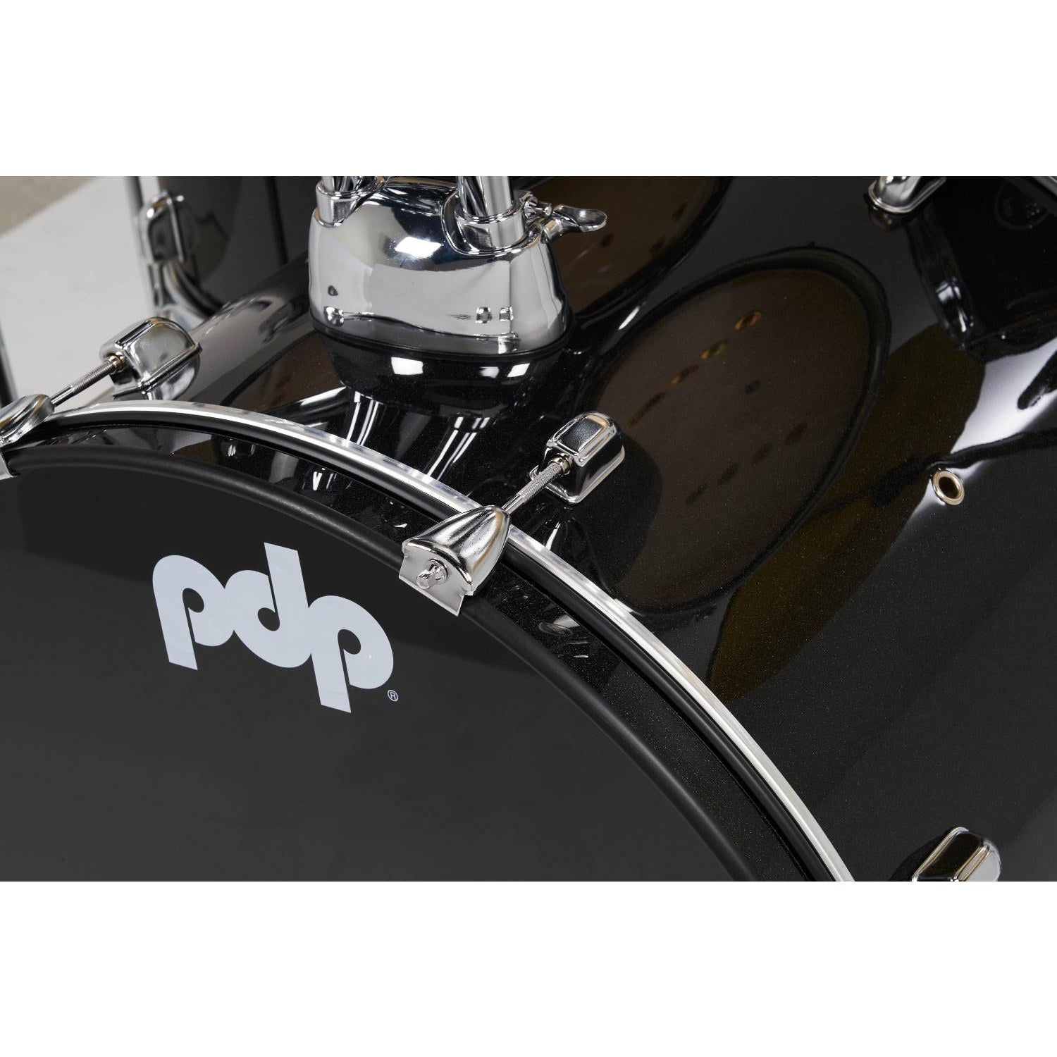 PDP Centerstage 5pc Complete Drum Set Iridescent Black Sparkle w/Hw & Cymbals - Drum Center Of Portsmouth