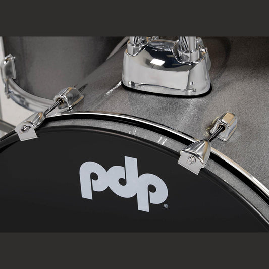 PDP Centerstage 5pc Complete Drum Set Silver Sparkle w/Hw & Cymbals - Drum Center Of Portsmouth