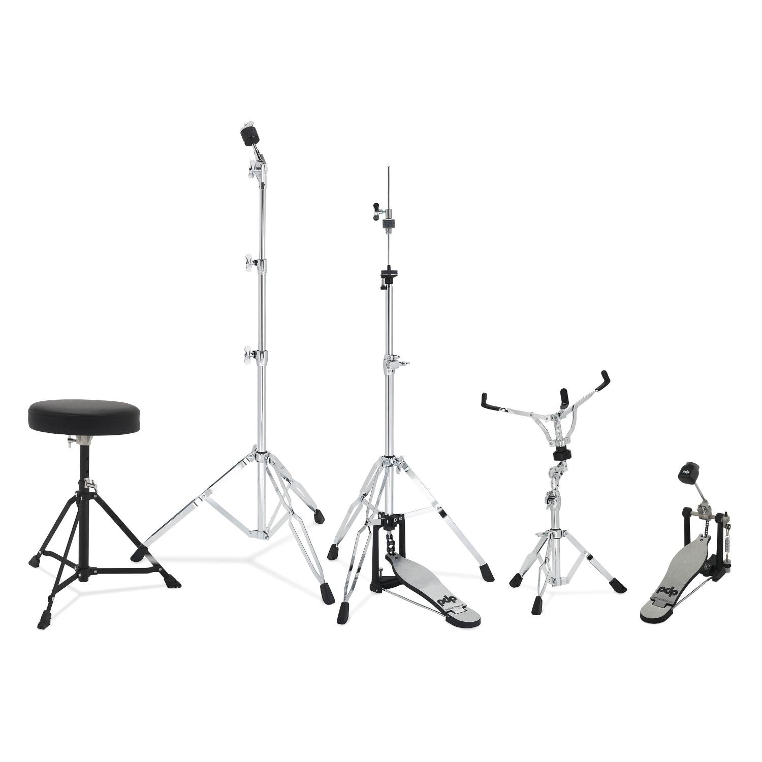 PDP Centerstage 5pc Complete Drum Set Silver Sparkle w/Hw & Cymbals - Drum Center Of Portsmouth