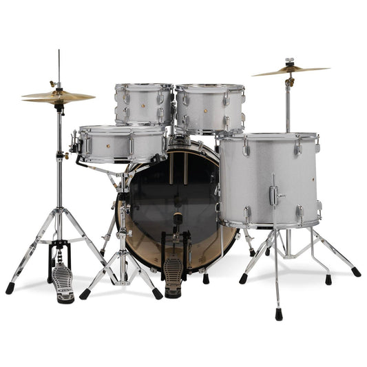 PDP Centerstage 5pc Complete Rock Drum Set Diamond White Sparkle w/Hw & Cymbals - Drum Center Of Portsmouth