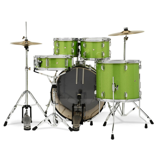 PDP Centerstage 5pc Complete Rock Drum Set Electric Green Sparkle w/Hw & Cymbals - Drum Center Of Portsmouth