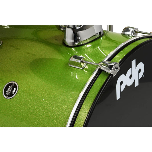 PDP Centerstage 5pc Complete Rock Drum Set Electric Green Sparkle w/Hw & Cymbals - Drum Center Of Portsmouth