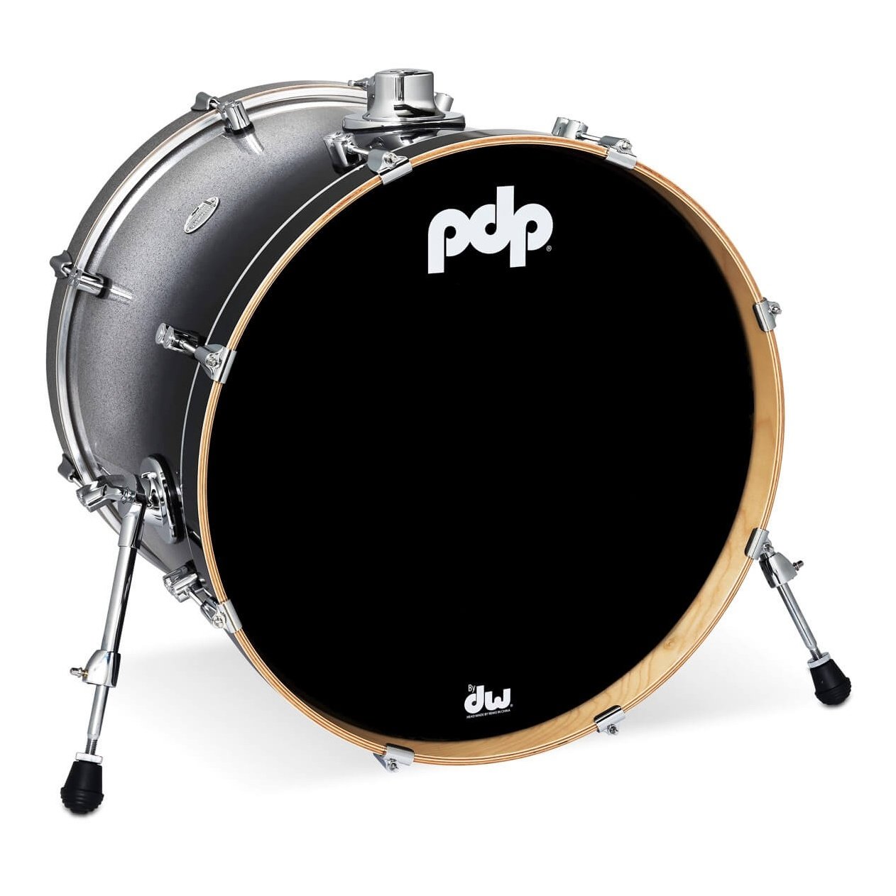 PDP Concept Maple Bass Drum 18x14 Silver to Black Fade - Drum Center Of Portsmouth