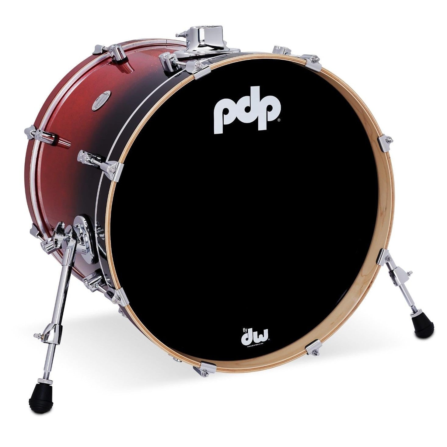 PDP Concept Maple Bass Drum 20x16 Red to Black Fade - Drum Center Of Portsmouth