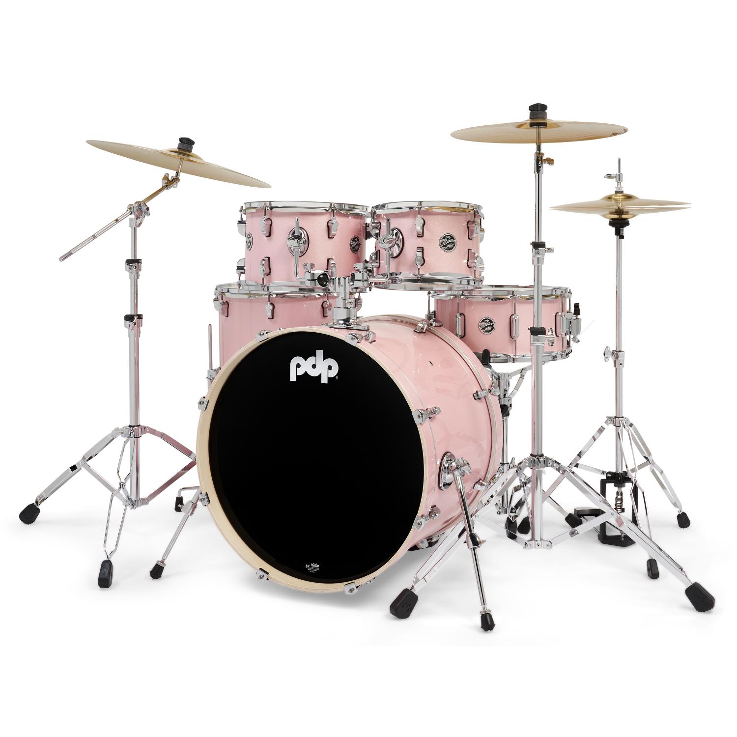 PDP Mainstage 5pc Complete Drum Set Pale Rose w/Hw & Cymbals - Drum Center Of Portsmouth