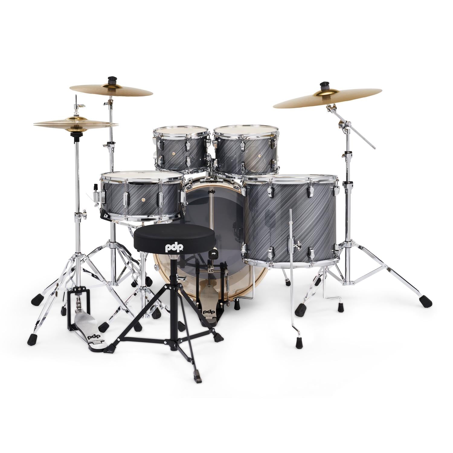 PDP Mainstage 5pc Complete Drum Set Graphite w/Hw & Cymbals - Drum Center Of Portsmouth