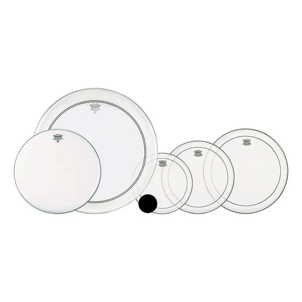 Remo Pinstripe Clear Drumhead Pack 10/12/14/22 w/FREE 14" Ambassador - Drum Center Of Portsmouth
